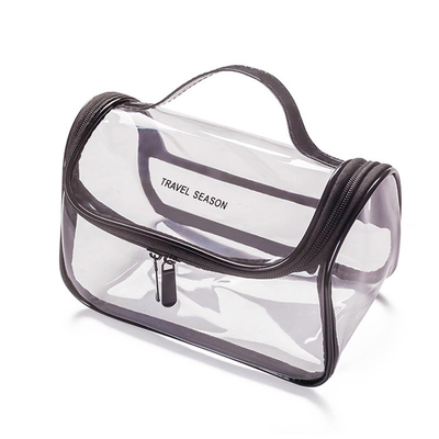 Forma fisica di plastica femminile della borsa di trucco di trucco di TPU del gruppo trasparente del sacchetto chiara