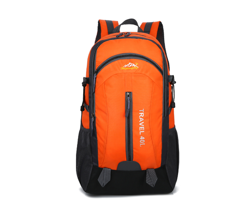 40L zaino di campeggio impermeabile arancio di viaggio dello zaino 55cm con il foro della tassa di USB