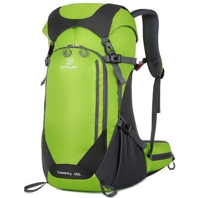 zaino leggero 40L del viaggio delle donne d'escursione impermeabili verdi dello zaino di 64cm