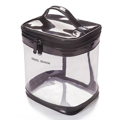 Forma fisica di plastica femminile della borsa di trucco di trucco di TPU del gruppo trasparente del sacchetto chiara