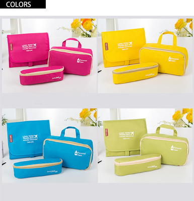 Organizzatore cosmetico Polyester della borsa di trucco di stoccaggio della borsa dell'articolo da toeletta pieghevole di viaggio