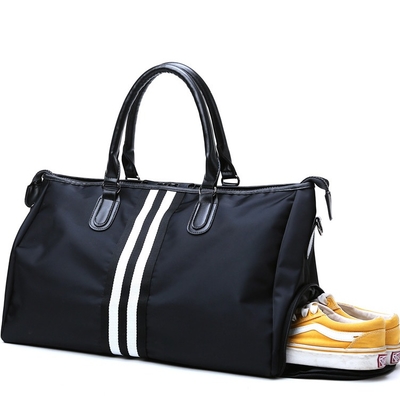 Borsa di Duffle di nylon della palestra della borsa di Duffle degli sport degli uomini di colore con il compartimento della scarpa