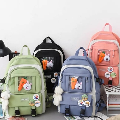 Lo zaino rosa a 1,41 pollici della scuola mette l'insieme dello zaino dei ragazzi 5pc delle ragazze