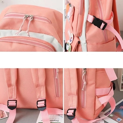 Lo zaino rosa a 1,41 pollici della scuola mette l'insieme dello zaino dei ragazzi 5pc delle ragazze