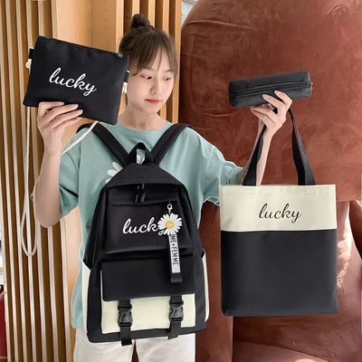 La borsa di scuola multifunzionale dei bambini ha messo 5 in 1 studente impermeabile Bag a 1,37 pollici