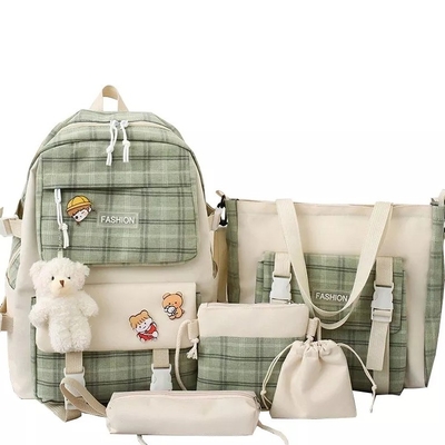 griglia adorabile di School Backpack Sets dello studente di 42cm che stampa 5 pezzi dello zaino