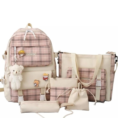 griglia adorabile di School Backpack Sets dello studente di 42cm che stampa 5 pezzi dello zaino