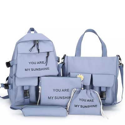 La borsa di scuola dello zaino del computer portatile di viaggio fissa il colore solido della ragazza con la vendita all'ingrosso dell'astuccio per le matite