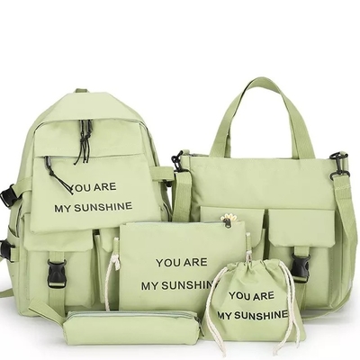 La borsa di scuola dello zaino del computer portatile di viaggio fissa il colore solido della ragazza con la vendita all'ingrosso dell'astuccio per le matite