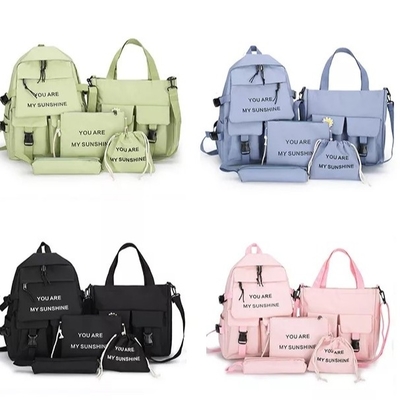 La borsa di scuola dello zaino del computer portatile di viaggio fissa il colore solido della ragazza con la vendita all'ingrosso dell'astuccio per le matite