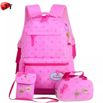 Lo zaino della scuola per gli anni dell'adolescenza Bookbag delle ragazze ha messo la scatola di pranzo dello zaino del computer portatile con la borsa della matita