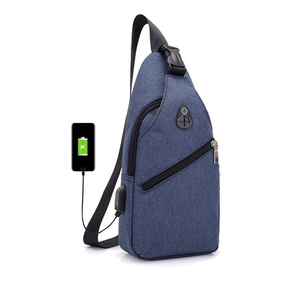 Borsa inter- multiuso dell'imbracatura del corpo con il tessuto di carico di Oxford del porto del Usb impermeabile