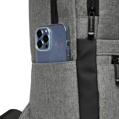 Grey Nylon Waterproof Laptop Backpack con il caricatore 1,37 ft BSCI