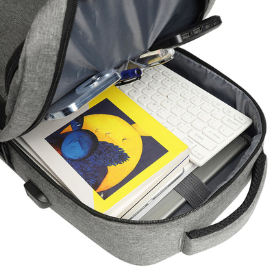 Grey Nylon Waterproof Laptop Backpack con il caricatore 1,37 ft BSCI