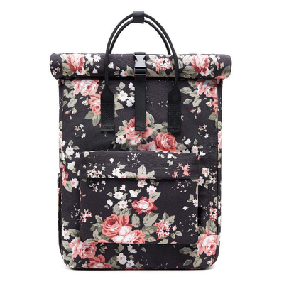 Zaino su ordinazione del computer portatile di Logo Waterproof Rolltop Bag 40cm Rolltop della tela
