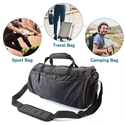 Anti borsa della palestra della borsa di viaggio di furto del poliestere con il compartimento bagnato della scarpa della tasca