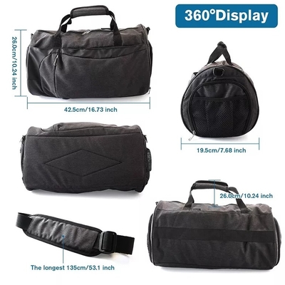 Anti borsa della palestra della borsa di viaggio di furto del poliestere con il compartimento bagnato della scarpa della tasca