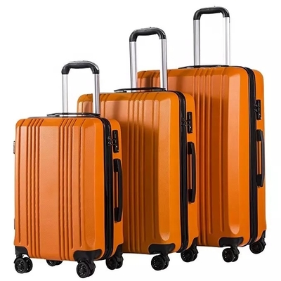 Chiusura lampo TSA di viaggio dell'ABS la doppia dei bagagli di Hardside della valigia impermeabile del carrello chiude 4 ruote a chiave del filatore