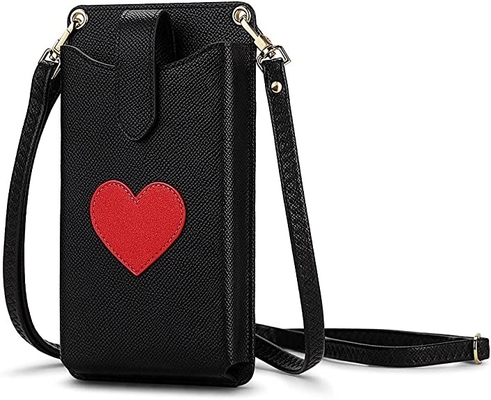 Supporto materiale di cuoio sintetico del cellulare del piccolo del cellulare portafoglio inter- del corpo