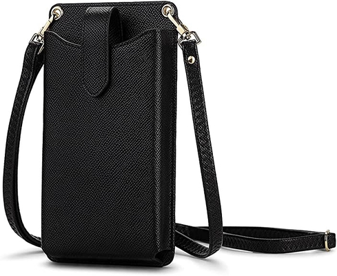 Supporto materiale di cuoio sintetico del cellulare del piccolo del cellulare portafoglio inter- del corpo