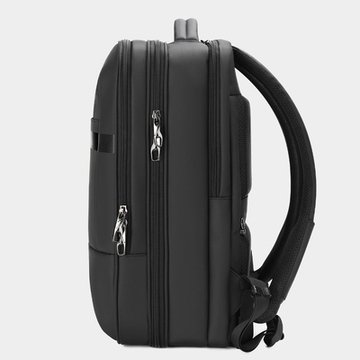 Borsa della cartella dell'ufficio di modo per il nero completamente aperto del computer portatile RFID di viaggio d'affari degli uomini