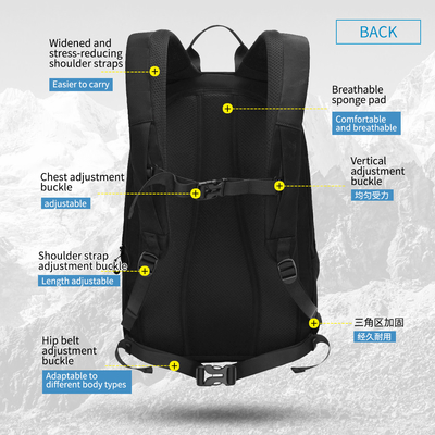 Nuova borsa d'escursione impermeabile di tendenza di alpinismo dello zaino T-B9280 con la striscia riflettente