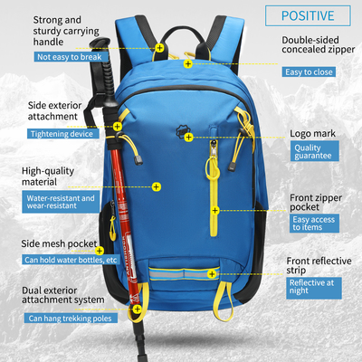 Nuova borsa d'escursione impermeabile di tendenza di alpinismo dello zaino T-B9280 con la striscia riflettente