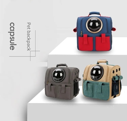 Pappagallo respirabile Cat Dog Bird Backpack di viaggio dell'animale domestico di trasportatore della capsula trasparente portatile della borsa