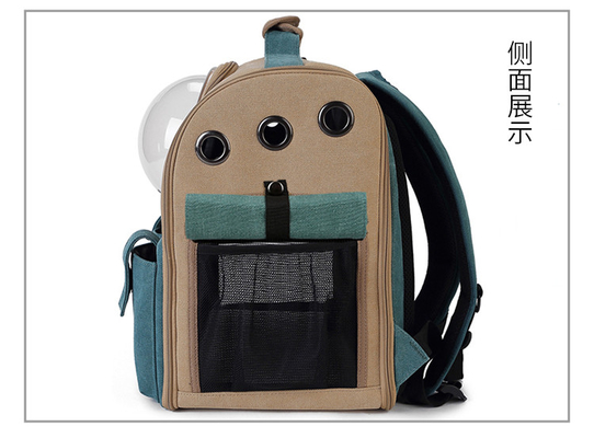 Pappagallo respirabile Cat Dog Bird Backpack di viaggio dell'animale domestico di trasportatore della capsula trasparente portatile della borsa