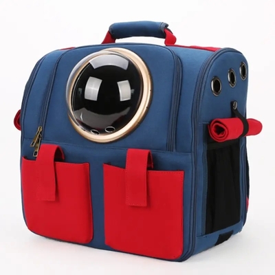 Pappagallo respirabile Cat Dog Bird Backpack di viaggio dell'animale domestico di trasportatore della capsula trasparente portatile della borsa