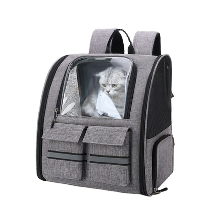Portatile del carrello dell'animale domestico del trasportatore dell'animale domestico dello zaino di Cat Carrier With Wheels Outdoor del cane